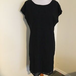 Lauren Ralph Lauren Black Dress Overlay LBD M